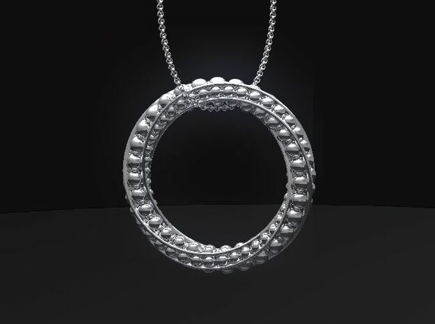 Eternity-boll Pendant in Fine Detail Polished Silver