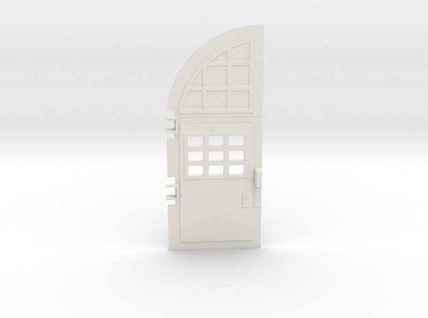 Ghostbusters fire station left door in White Natural Versatile Plastic