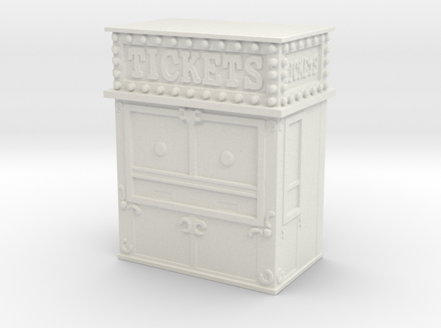 Carnival Ticket Booth 1/72 in White Natural Versatile Plastic