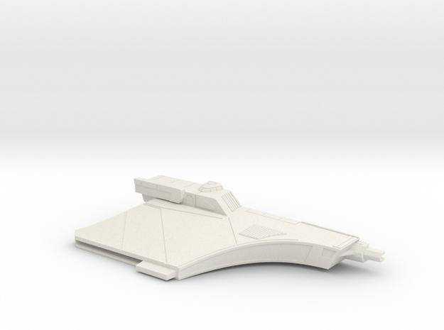 1/1000 Klingon TOS Battlecruiser Right Hull in White Natural Versatile Plastic