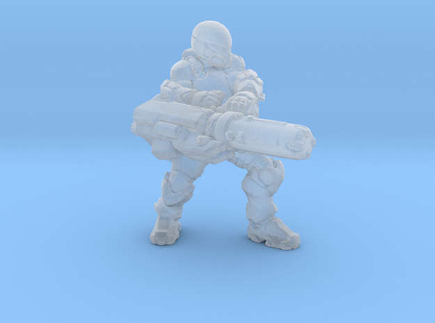 Talon Trooper with minigun 1/60 miniature game rpg in Tan Fine Detail Plastic