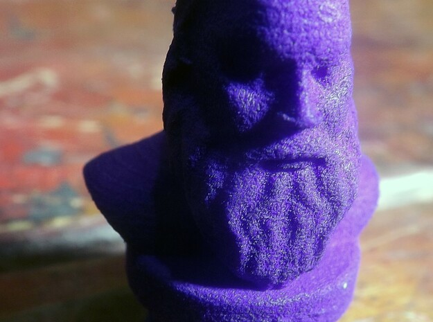 Socrates Bust in Purple Processed Versatile Plastic
