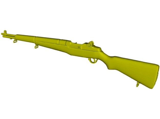 1/24 scale Springfield M-1 Garand rifle x 1 in Clear Ultra Fine Detail Plastic