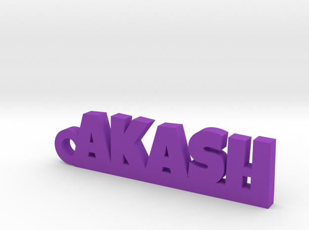 AKASH_keychain_Lucky in Purple Processed Versatile Plastic