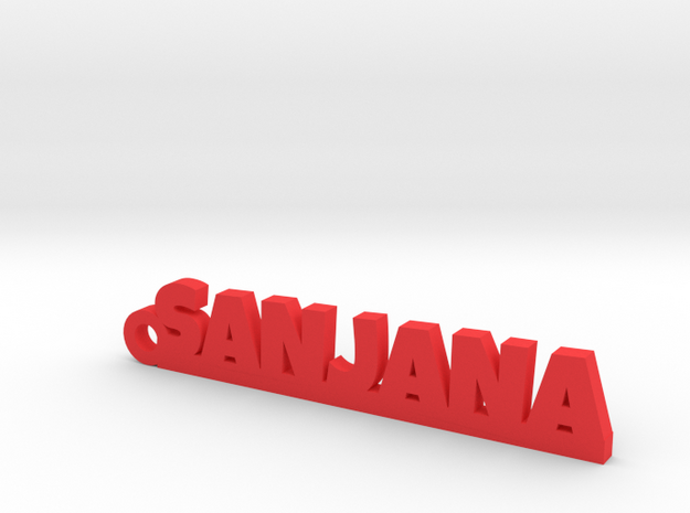 SANJANA_keychain_Lucky in Red Processed Versatile Plastic