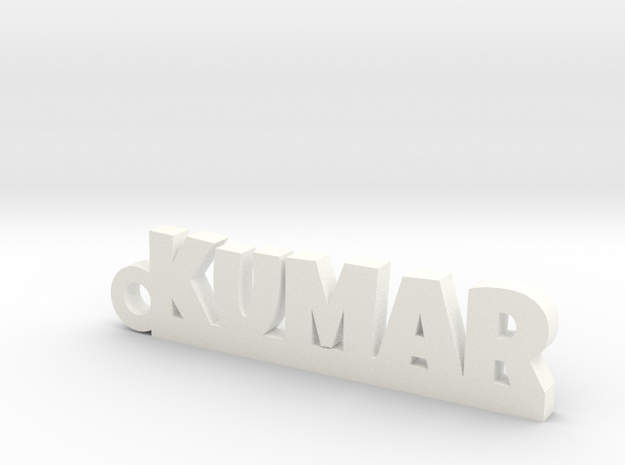 KUMAR_keychain_Lucky in White Processed Versatile Plastic