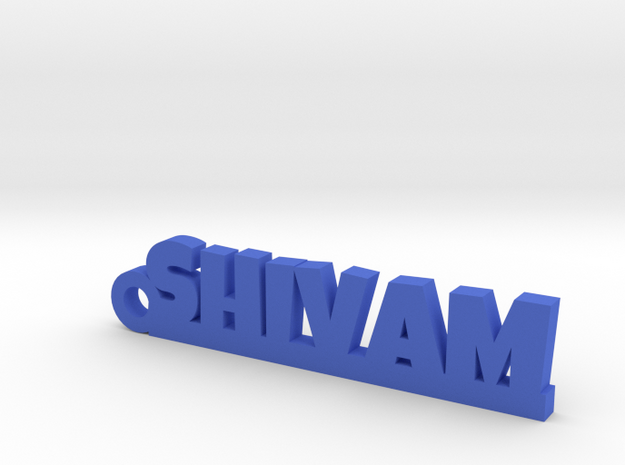 SHIVAM_keychain_Lucky in Blue Processed Versatile Plastic