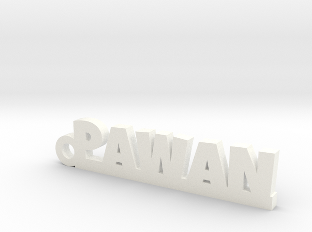 PAWAN_keychain_Lucky in White Processed Versatile Plastic