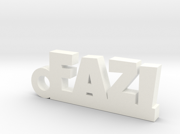 FAZI_keychain_Lucky in White Processed Versatile Plastic
