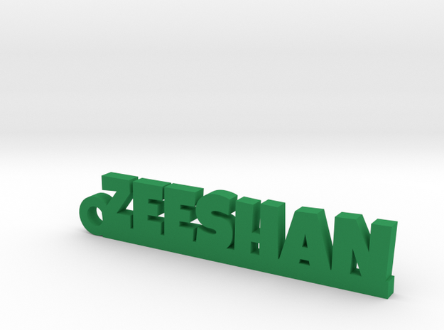 ZEESHAN_keychain_Lucky in Green Processed Versatile Plastic