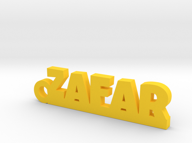 ZAFAR_keychain_Lucky in Yellow Processed Versatile Plastic