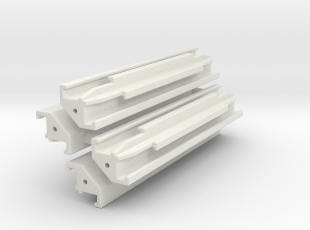 Verbau Eckträger 2.7m Set / shoring rail corner in White Natural Versatile Plastic: 1:50