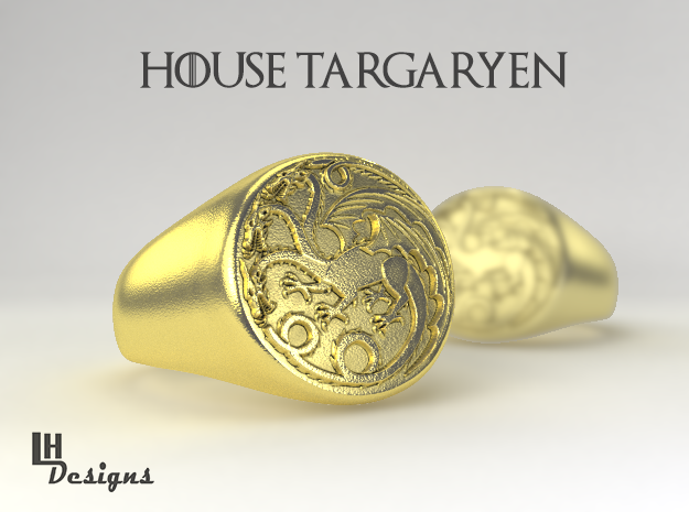 Size 12 Targaryen Ring in Natural Brass