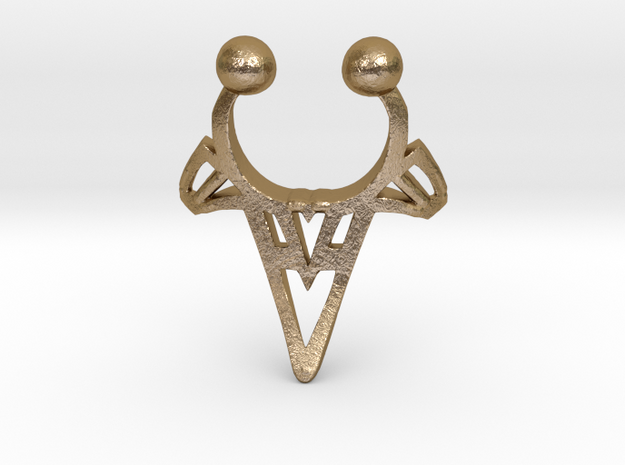 Tribal Arrowhead Nose Ring in Polished Gold Steel