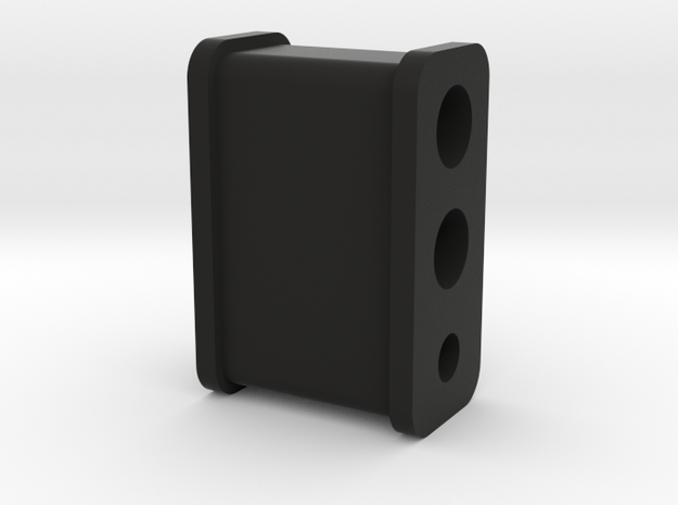 Fuel Line Insulator - 3 hole in Black Natural Versatile Plastic