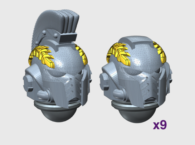 10x Laurels - G:10 Prime Helmets : Squad 1 in Tan Fine Detail Plastic