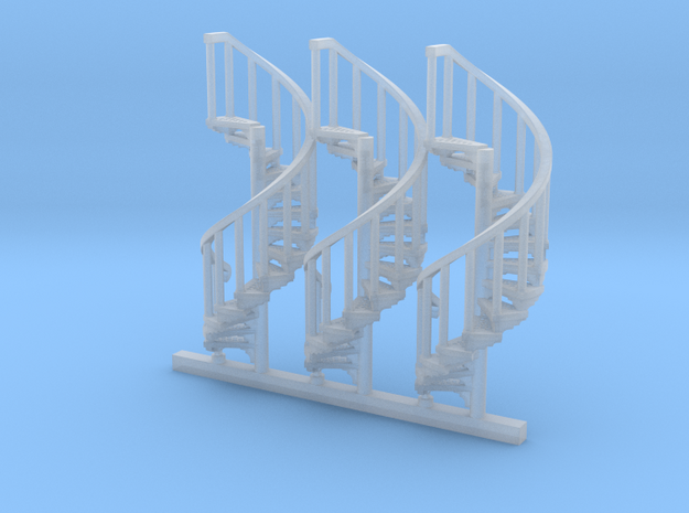s-100fs-spiral-stairs-market-lh-x3 in Smooth Fine Detail Plastic