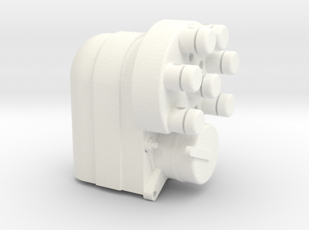 Right Side Engine Magneto in White Processed Versatile Plastic