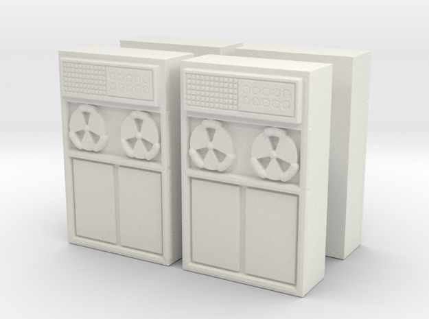 Old Computer Bank (x4) 1/100 in White Natural Versatile Plastic