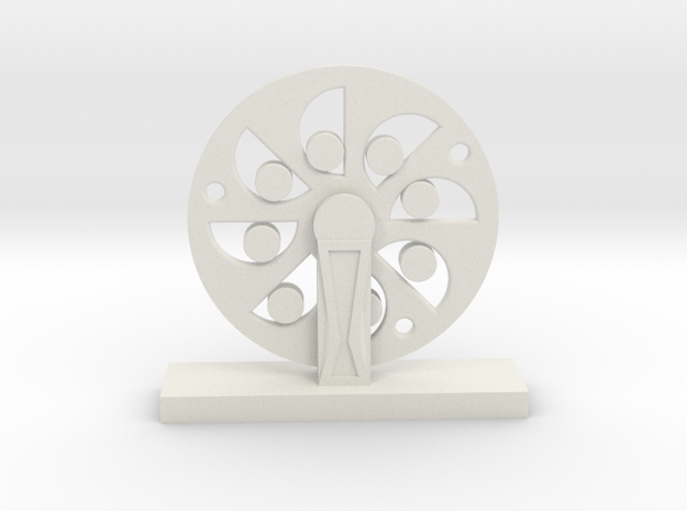 Da Vinci's Wheel in White Natural Versatile Plastic