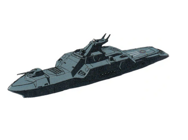 Earth Alliance cruiser Des Moines 1:5000/Gundam in Tan Fine Detail Plastic
