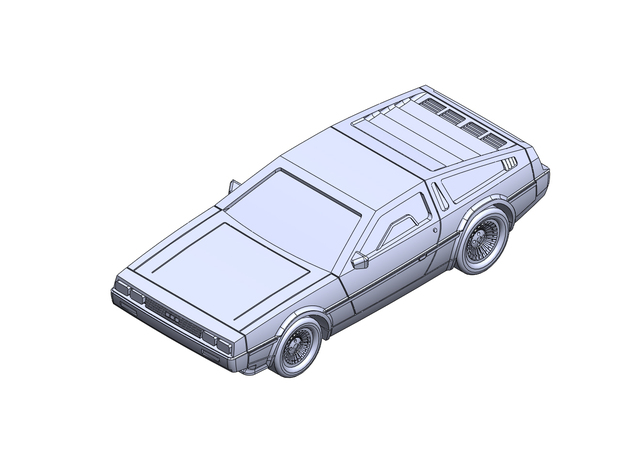 DeLorean DMC in Tan Fine Detail Plastic: 1:400