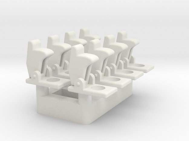 Toggle Switch Cover - Multiples in White Natural Versatile Plastic