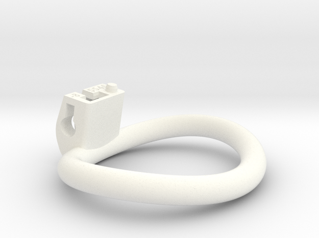 Cherry Keeper Ring - 55x46mm Wide Oval -8° ~50.6mm in White Processed Versatile Plastic