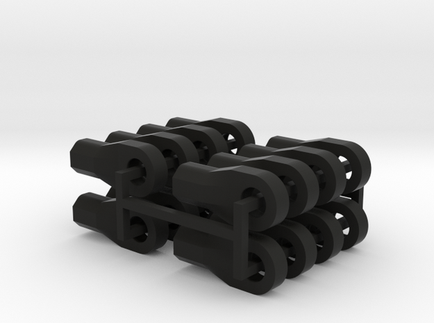 16 x M4 Thread Link / Rod Ends in Black Natural Versatile Plastic