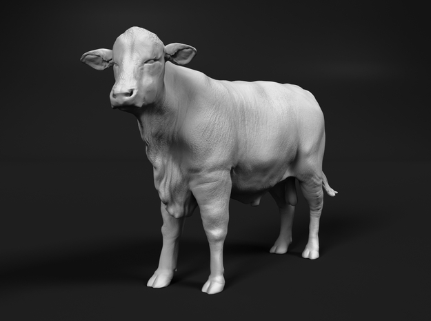Brangus 1:48 Standing Young Bull in Tan Fine Detail Plastic