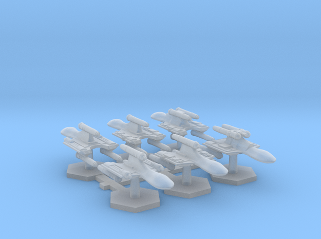 7000 Scale Romulan Fleet Assault Ship Collection in Tan Fine Detail Plastic