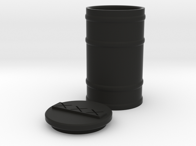 TEWOJ Barrel and Lid Set in Black Natural Versatile Plastic