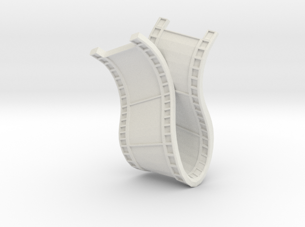 Film Necklace in White Natural Versatile Plastic