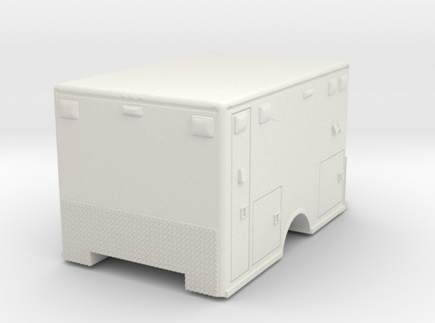 1/64 GENERIC Medic/Ambulance Box in White Natural Versatile Plastic