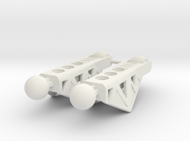 Rahkshi Lower Leg X2 for Bionicle in White Natural Versatile Plastic