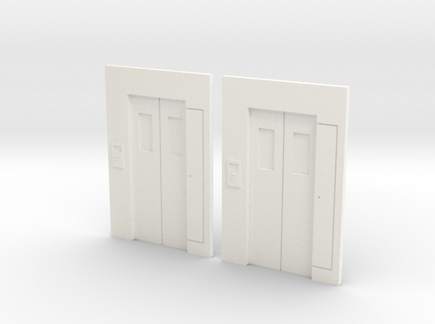 B-01 Lift Entrances - Type 1 (Pack of 2) in White Processed Versatile Plastic