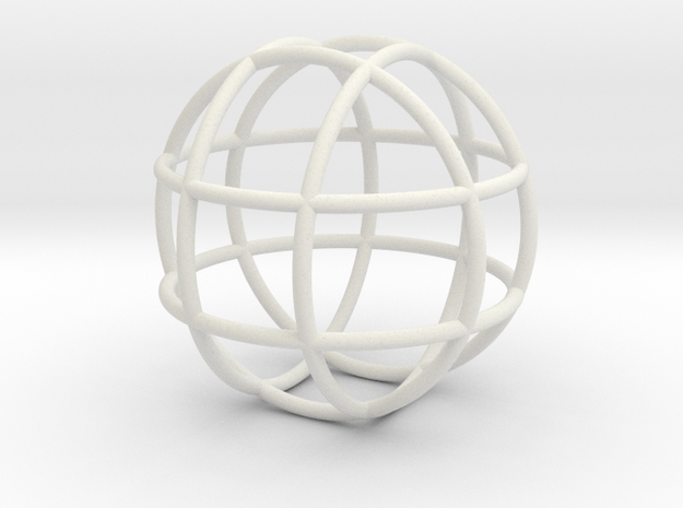 0848 Sphere F(x,y,z)=a #001 in White Natural Versatile Plastic