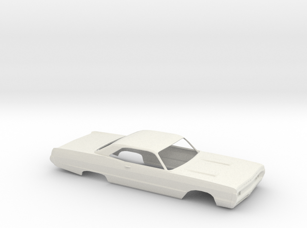 1/25 1970 Plymouth Fury Coupe Shell in White Natural Versatile Plastic