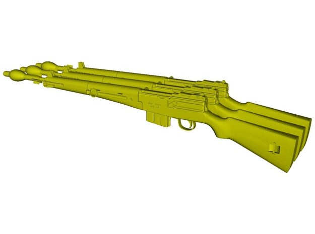 1/16 scale MAS-49 rifles & AP Mle-48 grenades x 3 in Tan Fine Detail Plastic