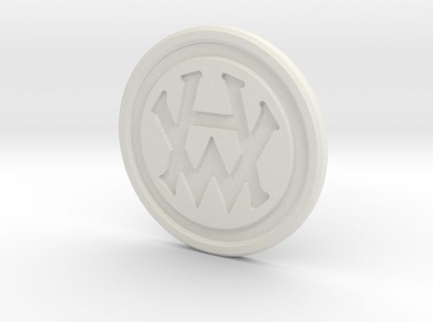 Harland & Wolff Medallion in White Natural Versatile Plastic: Small