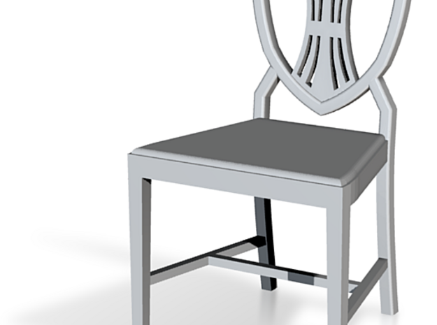 1:24 Shield Back Chair in Tan Fine Detail Plastic