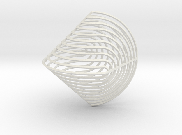 Sphericon Z in White Natural Versatile Plastic