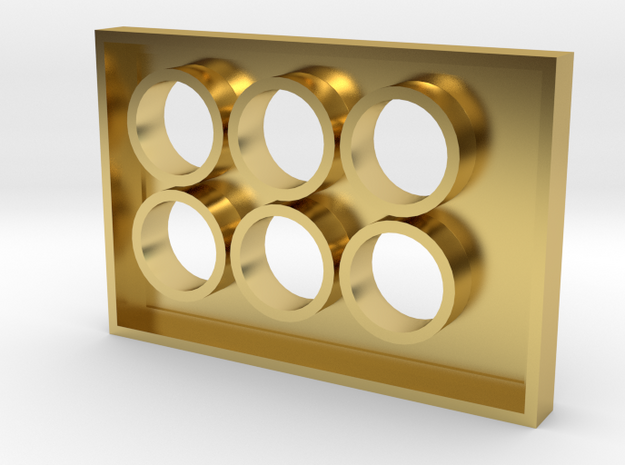 Culture Touch Plate 6 in Polished Brass