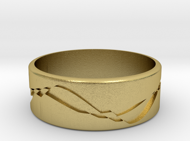 ring.Engrave in Natural Brass