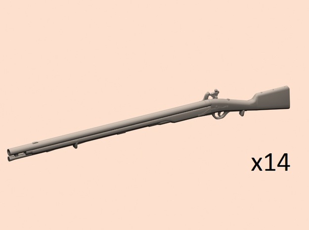 1/24 Prussian musket 1780 in Tan Fine Detail Plastic