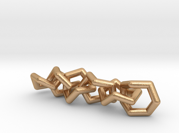 Cycloheptane Conformations Chain in Natural Bronze (Interlocking Parts)