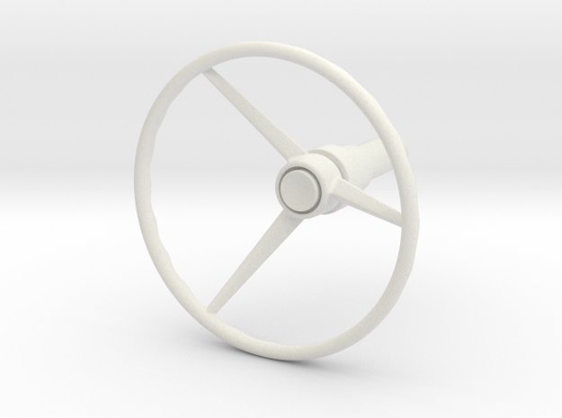 Boat Steering Wheel in White Natural Versatile Plastic