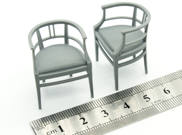 Chair 15. 1:24 Scale  in Smooth Fine Detail Plastic