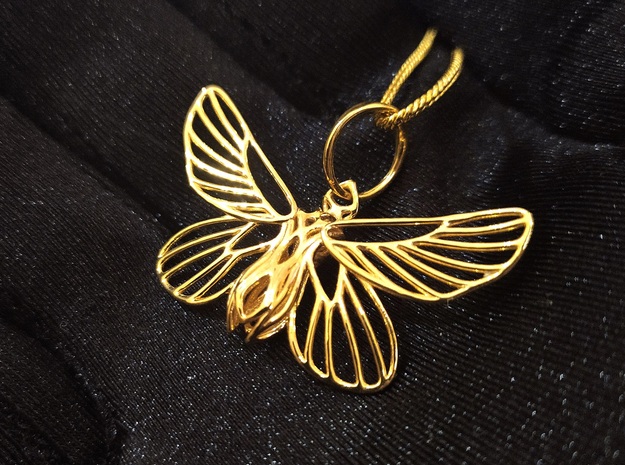 Papillon Butterfly pendant in 14k Gold Plated Brass