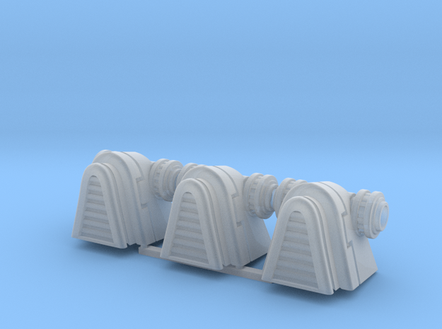 Broadside Dorsal Weapon Mount  in Smooth Fine Detail Plastic
